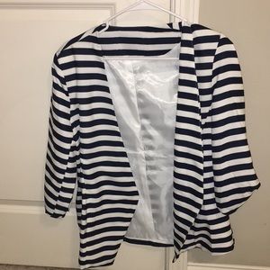 Striped Navy Blazer